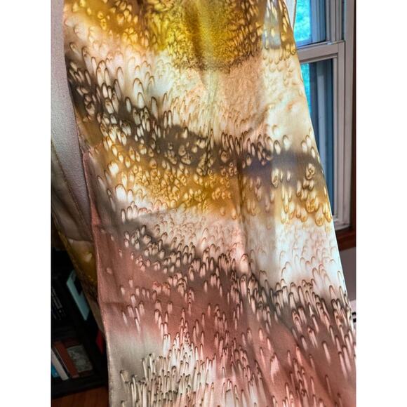 Hand Painted 100% Silk Boho Scarf - Picture 4 of 10